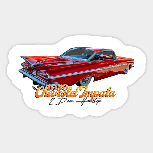 1959 Chevrolet Impala 2 Door Hardtop Sticker by Gestalt Imagery